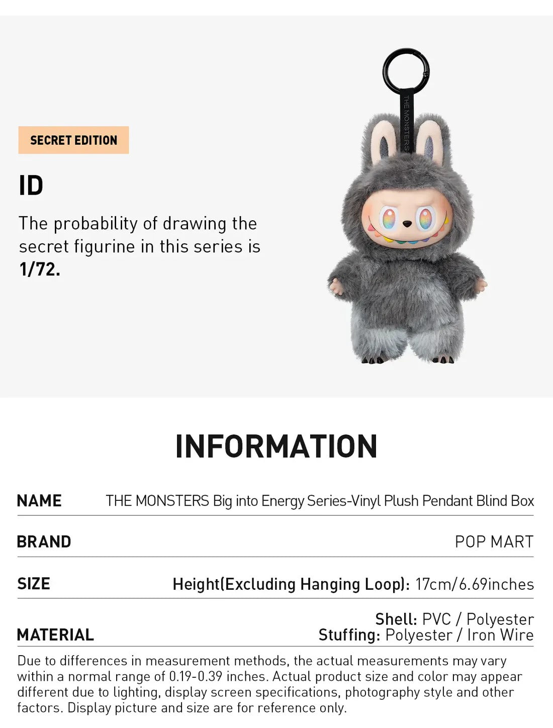 PRE ORDER - Labubu Big Into Energy V3
